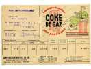 FACTURE / COMPAGNIE DU GAZ  / 1937  / ILLUSTRATION CHAUFFAGE / COKE DE GAZ - Electricity & Gas