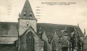 CPA 56 ROCHEFORT EN TERRE L EGLISE ET LE VIEUX CALVAIRE 1930 - Rochefort En Terre