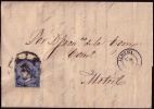 1866, 24 De Noviembre, Carta Sencilla De Almería A Motril, Cancelada Con Rueda De Carreta. Ed 81, Llegada Al Dorso - Covers & Documents
