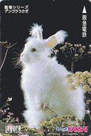 Carte Prépayée JAPON - ANIMAL- LAPIN Angora - RABBIT - KANINCHEN - KONIJN - CONEJO JAPAN Lagare Card - 152 - Kaninchen