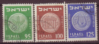 ISRAEL - 1954 - YT N° 73 / 75 - Oblitérés - - Usati (senza Tab)