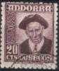 1948-53 Andorra Spanish Andorre National Symbols  Scott 40 Used Oblitere - Gebraucht