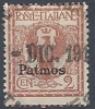 1912 EGEO PATMO USATO AQUILA 2 CENT - RR9749 - Egeo (Patmo)