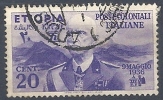 1936 ETIOPIA USATO EFFIGIE 20 CENT - RR9756-3 - Etiopía