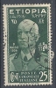 1936 ETIOPIA USATO EFFIGIE 25 CENT - RR9757-3 - Etiopía