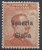 1918-19 VENEZIA GIULIA EFFIGIE 20 CENT MNH ** - RR9764 - Venezia Giuliana