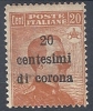 1919 TRENTO E TRIESTE EFFIGIE 20 CENT MH *  - RR9769 - Trentin & Trieste