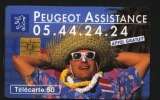 Télécarte 50u Utilisée Luxe    Peugeot Assistance       F387  Du 07/ 1993 - 600 Bedrijven