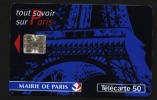 Télécarte 50u Utilisée Luxe    Mairie De Paris      F785A  Du 09/ 1997 - “600 Agences”
