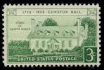 1958 USA Gunston Hall, Virginia, George Mason 200th Anniv. Stamp Sc#1108 - Ungebraucht