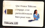 Télécarte 120u Utilisée Luxe   France Télécom S'engage           F612  Du 12/ 1995 - 600 Bedrijven