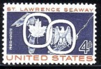 1959 USA Saint Lawrence Seaway Stamp Sc#1131 Great Lake Maple Leaf Eagle Joint - Water