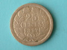 1917 - 25 CENTS / KM 146 ( Silver - Uncleaned Coin / For Grade, Please See Photo ) !! - 25 Cent