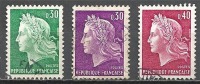 LOT 3 W Valeurs Oblitérées, Used - FRANCE - Marianne De Cheffer - 1967-1970 Marianne Van Cheffer