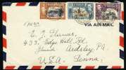 1945 Trinidad & Tobago Multifranked Airmail Letter, Cover Sent To USA.  (H36c002) - Trindad & Tobago (...-1961)