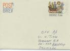 Sweden Postal Stationery Cover (postbrev) Sent To Denmark 14-11-1974 - Interi Postali