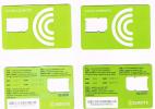 ROMANIA  -  COSMOTE   (GSM SIM CARD) - LOT OF 2 DIFFERENT  -  USED WITHOUT CHIP  -  RIF. 3314 - Roumanie