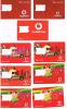 ROMANIA  -  VODAFONE   (GSM SIM CARD) - LOT OF 9 DIFFERENT  -  USED WITHOUT CHIP  -  RIF. 3324 - Roumanie