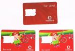 ROMANIA  -  VODAFONE   (GSM SIM CARD) - LOT OF 3 DIFFERENT  -  USED WITHOUT CHIP   -  RIF. 3323 - Roumanie