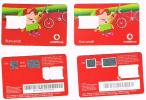 ROMANIA  -  VODAFONE   (GSM SIM CARD) - LOT OF 2 DIFFERENT  -  USED WITHOUT CHIP   -  RIF. 3322 - Rumänien