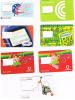 ROMANIA - COSMOROM,COSMOTE,MOBIL ROM,CONNEX,ORANGE,VODAFONE (GSM SIM) - LOT OF 7 DIFFERENT - USED WITHOUT CHIP -RIF.3386 - Roumanie