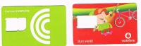 ROMANIA -  COSMOTE,  VODAFONE (GSM SIM CARD) - LOT OF 2 DIFFERENT - USED WITHOUT CHIP  -  RIF. 3384 - Roumanie