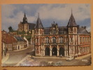 AUXI LE CHATEAU - L'Hôtel De Ville Et L'Eglise - Auxi Le Chateau