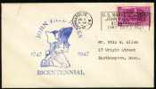 1947 USA Cover. ANNAPOLIS Jul.6.1947 U.S.Naval Academy John Paul Jones Bicente Unial 1747 - 1947. (H05c063) - Poststempel