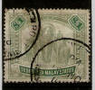 FEDERATED MALAY STATES 1907 $1 SG 48 WATERMARK MULTIPLE CROWN CA FINE USED Cat £50 - Federated Malay States