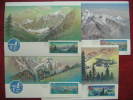 USSR  Russia  1987  Mountaineers  Camps  4 Cartes Maximum - Escalade