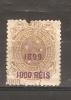 BRAZIL -  1899 SOUTHERN CROSS 1000r On 700r BROWN USED   SG 192a - Used Stamps