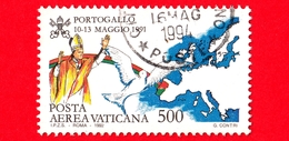 VATICANO - Usato - 1992 - Viaggi Di Giovanni Paolo II Nel 1991 - POSTA AEREA - 500 L. • Polonia - Poste Aérienne