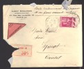 FRANCE 1937 Usages Courants Obl. S/Lettre Contre-remboursement - 1932-39 Paz