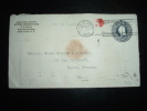 LETTRE ENTIER USA 5 C OBL. NOV-20-1929 WALL ST STA NY POUR FRANCE PAQUEBOT LEVIATHAN - Correo Marítimo