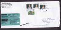 Canada KINGSTON Nova Scotia 2004 Cover To INDIANAPOLIS Ind. USA Customs Douane Label Do Not Fold - Brieven En Documenten