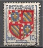 1 W Valeur Oblitérée,used - FRANCE - YT Nr 834 * 1949 - N° 10-52 - 1941-66 Coat Of Arms And Heraldry