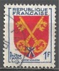 1 W Valeur Oblitérée,used - FRANCE - YT Nr 1047 * 1955 - N° 10-37 - 1941-66 Coat Of Arms And Heraldry