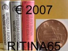 !!! N. 3 ROT./ROLLS 1, 2 AND 5 CT. 2007 ITALIA NOT BLIND !!! - Italie