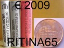 !!! N. 3 ROT./ROLLS 1, 2 AND 5 CT. 2009 ITALIA NOT BLIND !!! - Italie