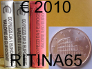 !!! N. 3 ROT./ROLLS 1, 2 AND 5 CT. 2010 ITALIA NOT BLIND !!! - Italie