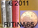 NEW !!! N. 3 ROT./ROLLS 1, 2 AND 5 CT. 2011 ITALIA NOT BLIND !!! NEW - Italie
