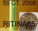 !!! N. 1 ROT./ROLL 50 CT. 2008 ITALIA NOT BLIND !!! - Italie