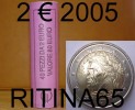 !!! N. 1 ROT./ROLL 2 € 2005 DANTE ITALIA NOT BLIND !!! RARE - Italie