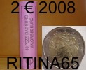 RARE !!! N. 1 ROT./ROLL 2 € 2008 DANTE ITALIA NOT BLIND !!! RARE - Italie