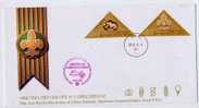 FDC 1998 Boy Scout Stamps Jamboree Baden Powell Triangular Unusual - Fehldrucke