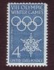 1960 USA VIII Olympic Winter Games Stamp Sc#1146 Snow - Ongebruikt