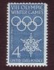 1960 USA VIII Olympic Winter Games Stamp Sc#1146 Snow - Neufs