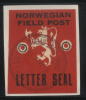 NORWAY 1943 WW2 FIELD POST NORSK FELTPOST ARMY CORPS FORCES IN EXILE LETTER-SEAL ON PIECE DARK RED TYPE 8 World War II - Gebraucht