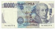 10.000  LIRE - ALESSANDRO  VOLTA  -  ANNO  1995  -  D.M. 3 SETT. 1984  -  FIRME: FAZIO / SPEZIALI. - 10000 Lire
