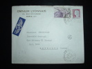 LETTRE PAR AVION POUR ETRANGER TYPE MARIANNE DE DECARIS 0,25 F + KERRATA 0,45 F OBL.22-9-1960 PARIS 118 (75) - 1960 Marianna Di Decaris